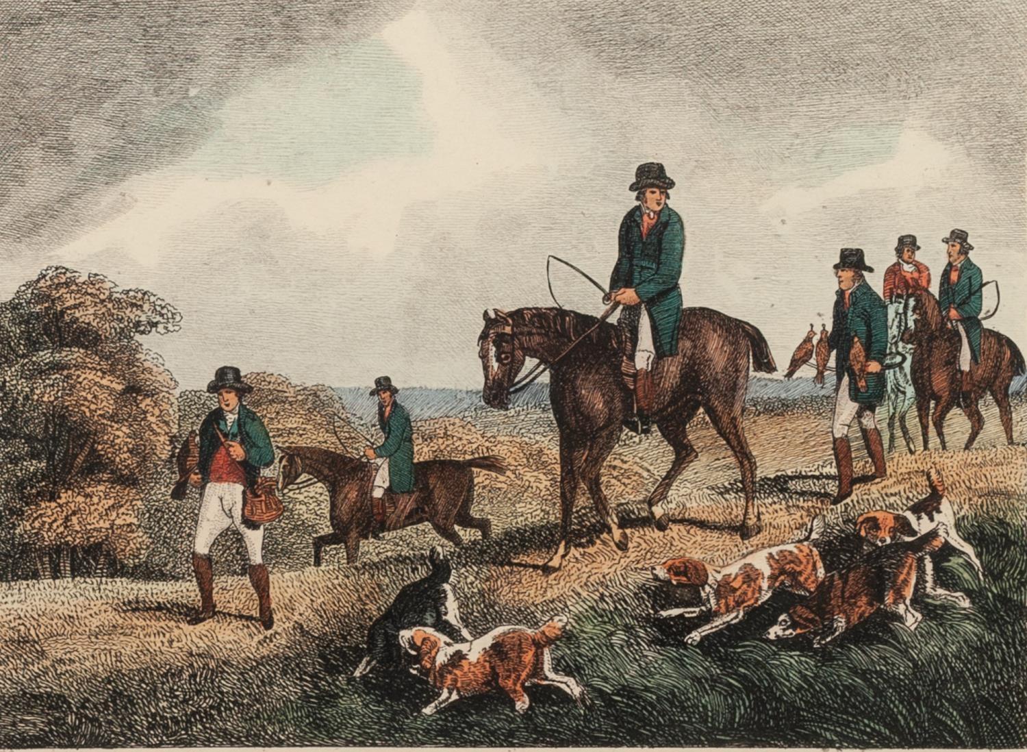 AFTER WILLIAMSON & HOWITT BY CLARK SET OF FOUR COLOURED ?HAWKING? ENGRAVINGS ?Partridge Hawking? ? - Image 4 of 4