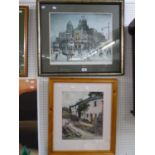 ARTHUR DELANEY ARTIST SIGNED COLOUR PRINT 'ARDWICK EMPIRE' AND A HEATON COOPER PRINT