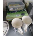 TWELVE WIMBLEDON PROGRAMMES (1987-2000), TWO WIMBLEDON CHINA MUGS AND FOUR OTHER ITEMS OF