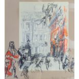 FELIKS TOPOLSKI (1907-1989) ARTIST SIGNED LIMITED EDITION COLOUR PRINT 'Mitre Court Buildings', (