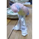 20th CENTURY GERMAN PORCELAIN BUDGERIGAR ON A BRANCH 6" (15.2cm) high