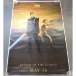 STAR WARS, EPISODE II, THE ATTACK OF THE CLONES, MAY 16', FOUR LARGE ADVERTISING POSTERS, each