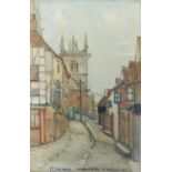 A. BARLOW (EARLY TWENTIETH CENTURY) WATERCOLOUR DRAWING 'St. Julian's, Shrewsbury' signed and titled