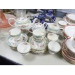 E. BRAIN & CO. LTD., FOLEY CHINA TEA SERVICE FOR SIX PERSONS, 21 pieces printed with bouquets of