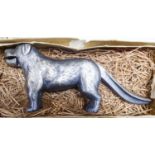 HEAVY CAST IRON DOG PATTERN NUT CRACKER, 12" (30.4cm) long, boxed