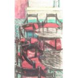 UNATTRIBUTED (TWENTIETH/ TWENTY FIRST CENTURY) PEN AND WASH table and chairs unsigned 15 1/2" x 10