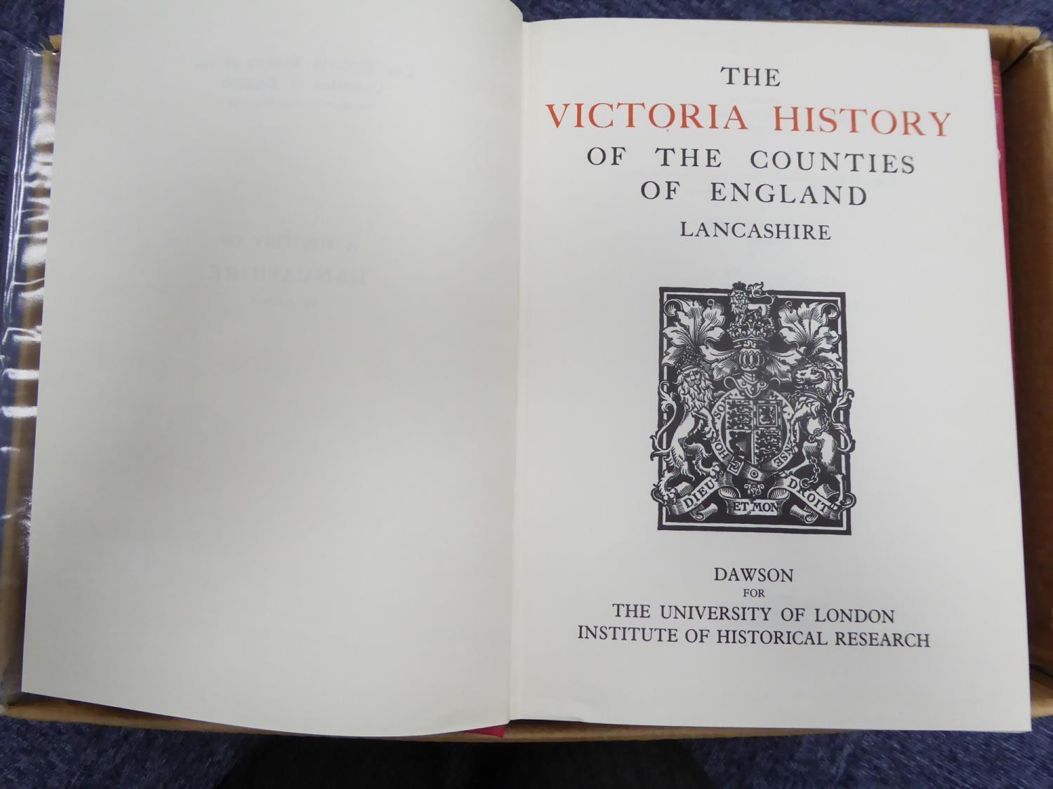 VICTORIA COUNTY HISTORY OF LANCASHIRE, 8 volumes complete. The Dawson reprint in very good condition - Image 2 of 3