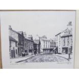 ALFRED WAINWRIGHT SIGNED BLACK AND WHITE PRINT 'Kirkland, Kendal' 6" x 8" (15.2cm x 20.3cm)