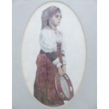 UNATTRIBUTED (LATE NINETEENTH/ EARLY TWENTIETH CENTURY) WATERCOLOUR DRAWING gypsy girl with