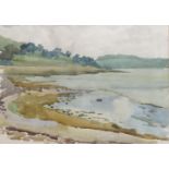 IAN GRANT (b.1947) WATERCOLOUR DRAWING 'Fishing Bay, Isle of Mull' signed and dated 1973, titled