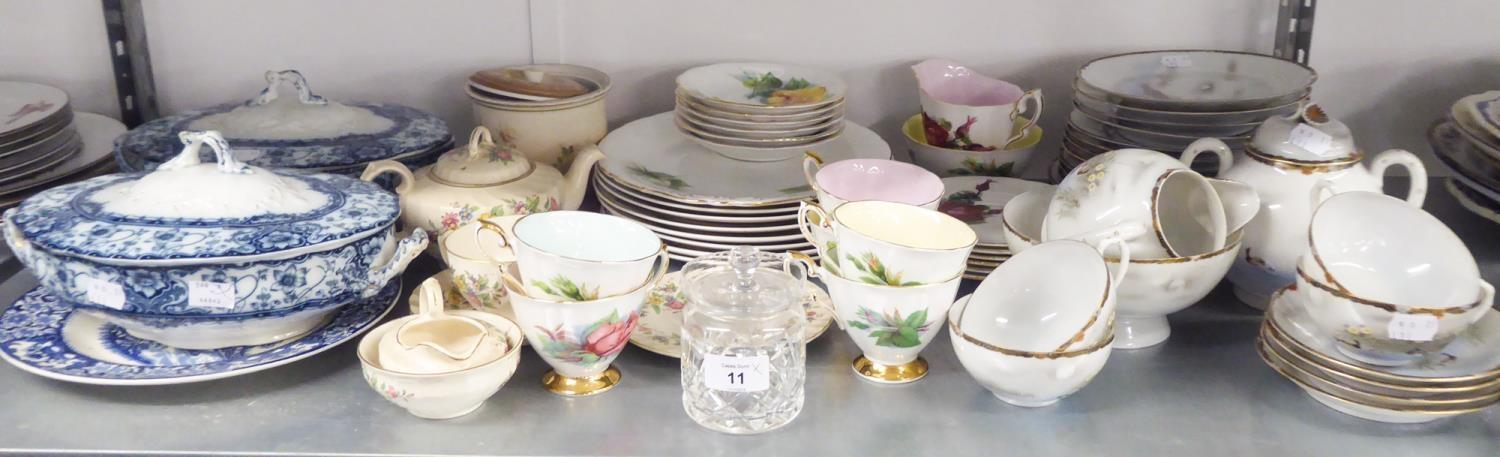 SELECTION OF CHINA WARE INCLUDING A PAIR OF EDWARDIAN POTTERY VEGETABLE DISHES, JAPANESE EGGSHELL,
