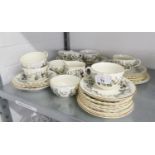 ROYAL WORCESTER 'LAVINA' PATTERN TEA SERVICE OF 29 PIECES