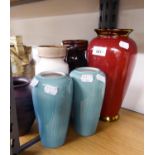 SIX VARIOUS DECORATIVE WEST GERMAN VASES