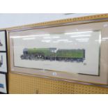 MODERN COLOUR PRINT 'FLYING SCOTSMAN', 13 1/4" x 35" (33.6 x 88.9cm) (image)