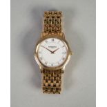 RAYMOND WEIL, GENEVE GENTS SWISS 18ct GOLD PLATED WRIST WATCH and integral gate link strap with