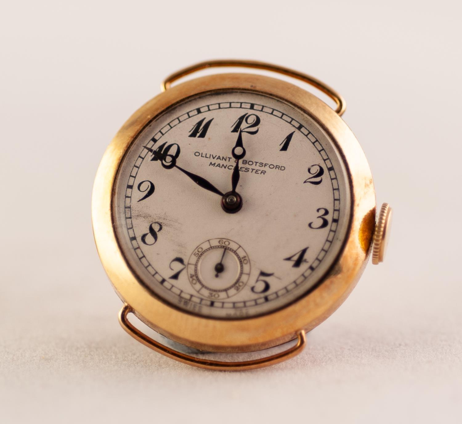 LADY'S OLLIVANT & BOTSFORD, MANCHESTER, 18ct GOLD VINTAGE WRISTWATCH with 15 jewels Swiss