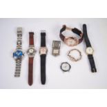 A SELECTION OF WRISTWATCHES To include a ladies 9ct gold cased Rone wristwatch, a Paul Buhre