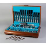 SIXTY FIVE PIECE CASED CANTEEN OF KINGS PATTERN CUTLERY FOR SIX PERSONS, including three piece