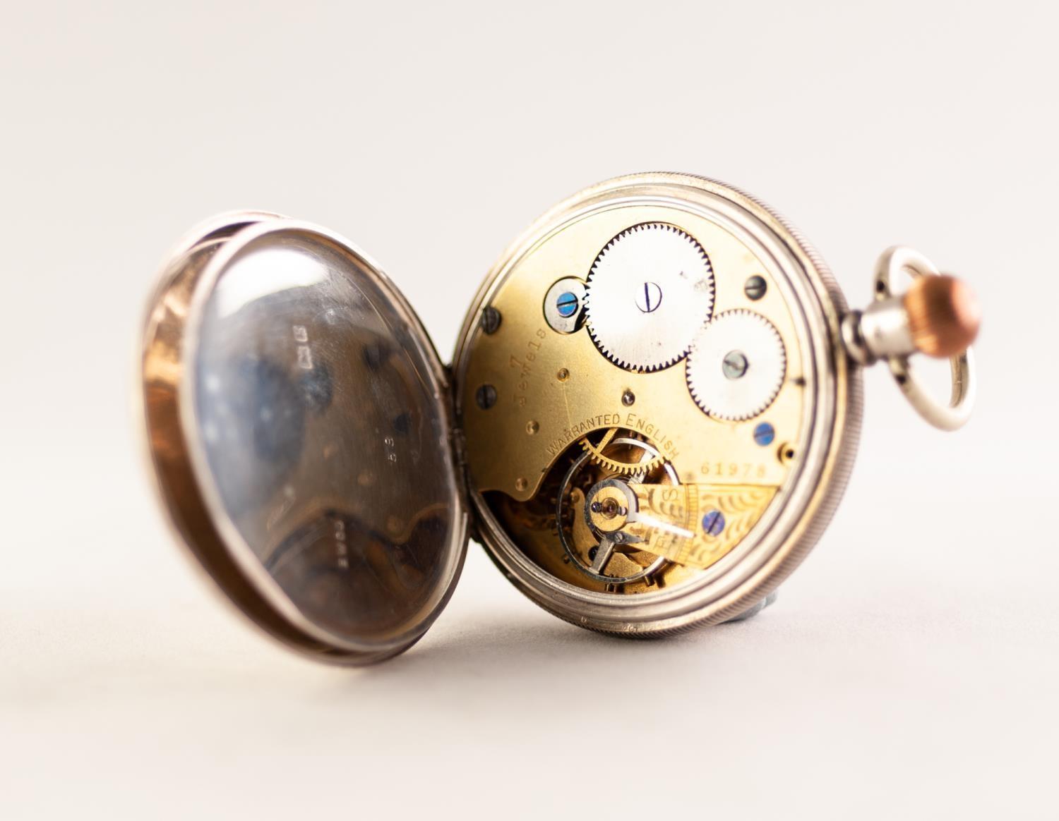 A.C. RENK, SALFORD, SILVER OPEN FACE POCKET WATCH, 7 JEWEL MOVEMENT White enamel dial with Roman - Image 2 of 2