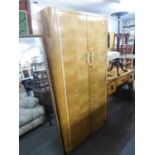 AN ART DECO TWO DOOR GENTS SEMI-FITTED WARDROBE