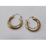 PAIR OF 9ct GOLD HOOP EARRINGS for pierced ears , 2.7 gms