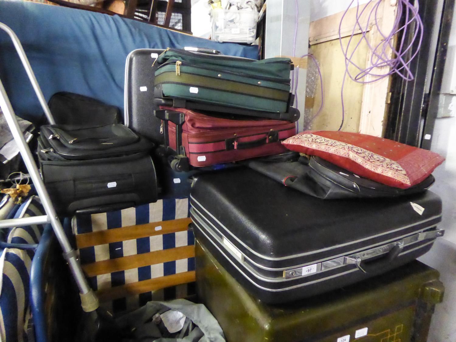 A SELECTION OF SUITCASES, VARIOUS SIZES