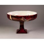 INTER-WAR YEARS GRIMWADE'S 'BYZANTA WARE' PEDESTAL BOWL, 9 3/4" (24cm) diameter