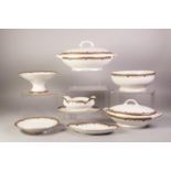 FIFTY FIVE PIECE LIMOGES PORCELAIN PART DINNER SERVICE, now suitable for eleven persons,