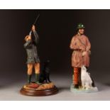 MODERN COALPORT ?THE SHEPHERD? CHINA FIGURE, 8 ¼? (21cm) high, together with a COUNTRY ARTIST ?FIRST