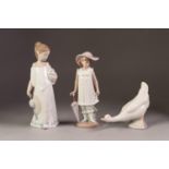 THREE MODERN NAO PORCELAIN MODELS (3)