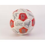 LIVERPOOL FOOTBALL CLUB AUTOGRAPHED FOOTBALL FROM THE LATE 1980?s/ EARLY 1990?s, bearing fourteen