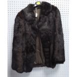 Lady's dark brown half-length fur coat