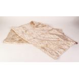 MODERN CHINESE SHANGHAITANG machined silk shawl 81 x 27 (206 X 68.5)