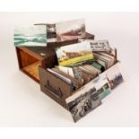 CARD INDEX BOX CONTAINING APPROXIMATELY 500, MAINLY MID 20th POSTCARDS, various vbut including