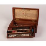 REEVES AND SONS LONDON 19th CENTURY PAINT BOX MADE FOR DEPT OF SCIENCE AND ART stamped to top and