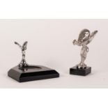 MODERN ROLLS ROYCE EXECUTIVE CLUB white metal Spirit of Ecstasy replica car mascot on labelled stone