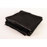 SIX LENGTHS OF PLAIN BLACK 'FINE MOHAIR' SUITING, made in England, each approximately 3 1/2 yards (