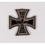 IMPERIAL GERMAN WORLD WAR I IRON CROSS SECOND CLASS, lacks suspension loop, (otherwise F)