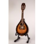 ANTONIOTSAI MODERN EIGHT STRING FLAT BACK MANDOLIN, with mother of pearl inlay, the back and body