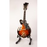 ANTONIOTSAI MODERN EIGHT STRING FLAT BACK MANDOLIN, with mother of pearl inlay, 28? (71cm) long