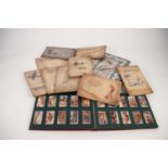 FIVE SETS OF WD & HO WILLS CIGARETTE CARDS IN PROPRIETORY ALBUMS, includes radio celebrities,