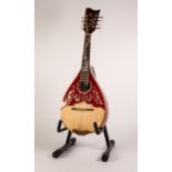 ANTONIOTSAI MODERN EIGHT STRING FLAT BACK MANDOLIN, with floral mother of pearl inlay to the back,
