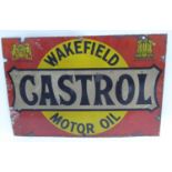 ENAMEL ADVERTISING SIGN ?WAKEFIELD CASTROL MOTOR OIL?, 51 x 76cm (20? x 30?)
