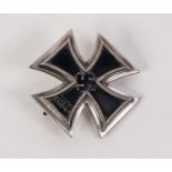 NAZI GERMANY IRON CROSS 1st CLASS reverse with broad billied pin stamped to the centre makers mark