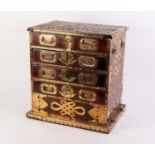 SOUTHERN CHINA, LATE QING OR REPUBLIC PERIPOD WOOD AND BRASS MOUNTED PEDLAR'S PORTABLE CABINET of