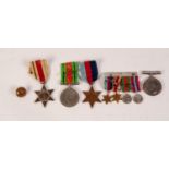 GROUP OF FOUR GEORGE VI WORLD WAR II MEDALS, viz 1939-45 War Medal, the Africa and the 1939-45 Stars