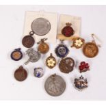 SUNDRY BADGES AND MEDALLIONS, includes 'Weslyan Methodist Twentieth Century Fund'; silver and enamel