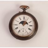 SWISS MADE FOR PEARCE & SON, LEEDS & HUDDERSFIELD, OPEN FACED POCKET WATCH with keyless movement,