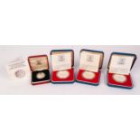 THREE ROYAL MINT SILVER PROOF CROWN COINS TO COMMEMORATE THE QUEEN'S SILVER JUBILEE, 1977, each in