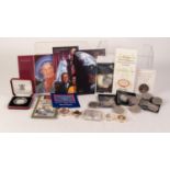 FRANKLIN MINT PROOF SILVER COMMEMORATIVE MEDALLION, QUEEN MOTHER 95th BIRTHDAY, 1995 with guarantee;